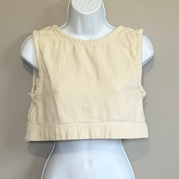 Free People Sleeveless Boxy Crop Top Tank Top Womens XS - Picture 1 of 7